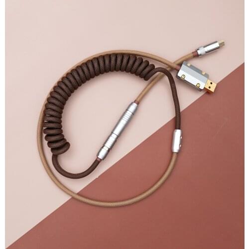 GeekCable Manual Customized Mechanical Keyboard Data Cable GMK Theme SP Keycap Line Chocolate Tycoon Type-C Mini-USB Micro