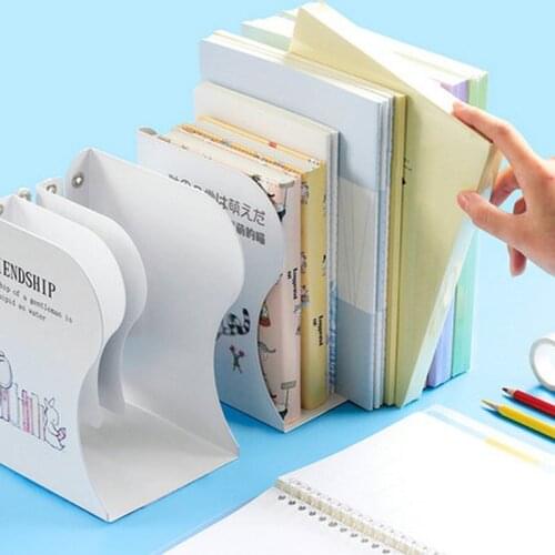 Hot Sell Cute Cartoon Decorative Bookends Metal Adjustable Book Holder Stable Book Stand Office Desk Organizer Shelf