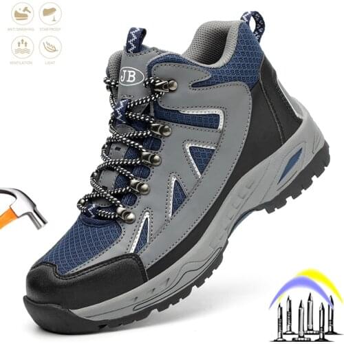 Mens Safety Shoes High Quality Indestructible Steel Toe Cap Work Outdoor Boot Puncture-Proof Anti-smash Keep Warm Sneakers