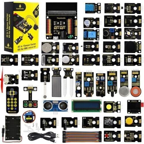 Keyestudio 45 in 1 Sensor Starter Kit Electronic Diy Kit For BBC Micro:bit V2+45 Projects W/Gift Box