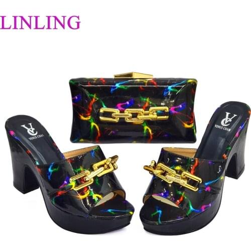 Fashion Party Shoes And Clutch Bags To Match Set African Super High Heels Shoes And Bag for Christmas Party