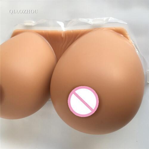 Huge 5000g 13XL Tan Skin False Breasts Real Soft Silicone Fake Form Boobs for Shemale Drag Queen