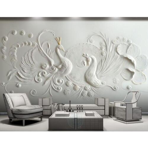 Peacock Murals 8d Papel Mural Wallpaper 3d Wall Mural for Living Room background 3d wall photo murals Wall paper 3d Wall sticker