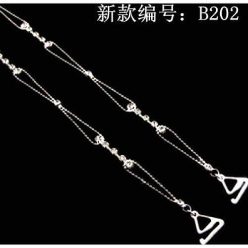 Crystal underwear metal strap girls party shoulder straps