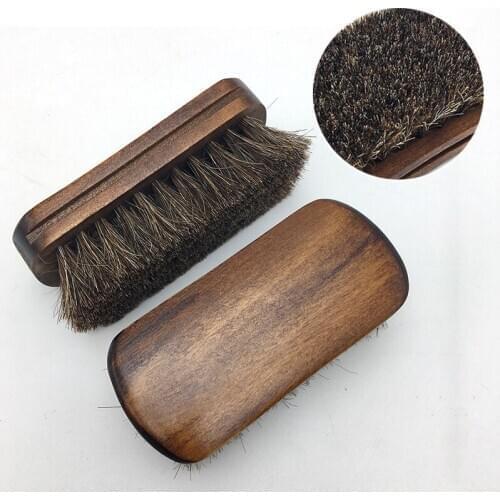 Grinding horse hair shoes cleaner pony brush polishing tools attachment black care felt boots cream household helper items
