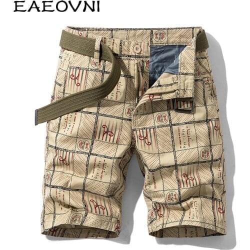 EAEOVNI Cargo Shorts Men Camouflage Summer Hot Sale Cotton Casual Men Short Pants Clothing Comfortable Camo Men Cargo Shorts