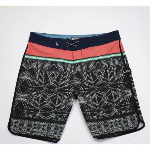 Fashion Bermuda Board Shorts Print Mens Phantom Beach Shorts Quick Dry Breathable Spandex Elastic Surf Swim Fitness Trunks 2021