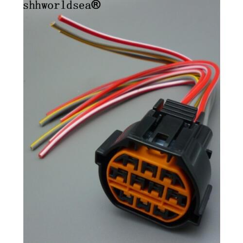 Shhwolrdsea 1pcs headlight plug 10p 10pin wire harness electrical connector plug FOR Hyundai for Kia for K2
