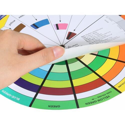 ATOMUS Tattoo Nail Art Makeup Accessories Colorful Permanent Wheel Mix Color Studio Microblending Tattoos Pigment Chart