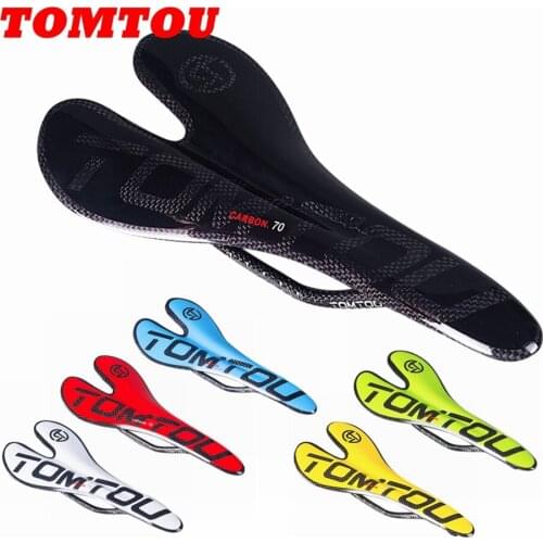 TOMTOU Full 3K Carbon Saddle Cycling Road Bike Mountain Bicycle Front Seat Mat Bike MTB Parts Ultralight 95g