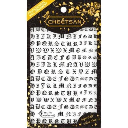 TSC series big size Tsc-160 LETTER 3d Nail Art Stickers Decal cheetsan brand template diy nail tool decorations