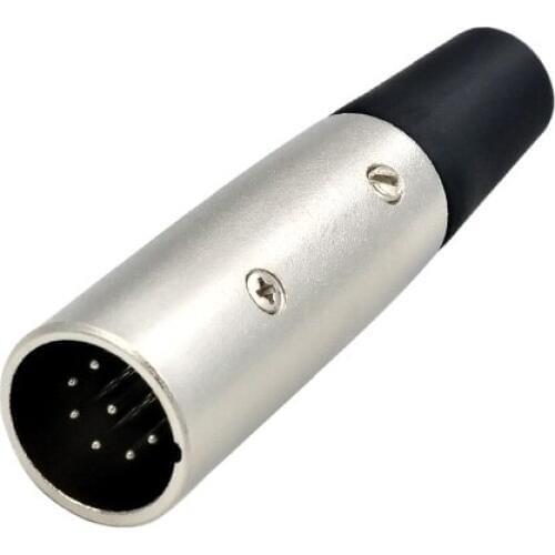 High quality 40pcs/lot NC7MX XLR 7-Pin Male Plug Cable Connector Nickel w/ Silver Contact