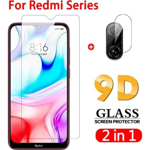 2in1 Tempered Glass for Xiaomi redmi 8 7 7a glass camera lens screen protective for Xiaomi redmi k30 pro zoom Glas Film 9H HD