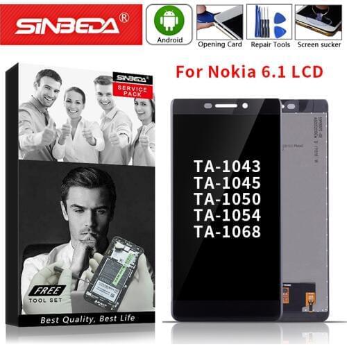 5.5" Original For Nokia 6.1 TA-1043 TA-1045 TA-1054 TA-1050 LCD Display Touch Screen Digitizer Assembly For Nokia 6 2018 LCD