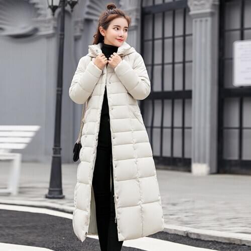 Winter womens cotton-padded jacket long style fur collar womens cotton-padded jacket thickened long womens padded jacket