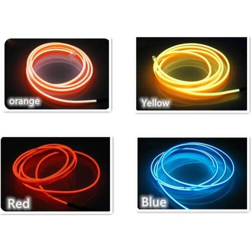 1/2/3/4/5M Car Interior Led Decorative Lamp EL Wiring Neon Strip For Auto DIY Flexible Ambient Light USB Party Atmosphere Diode