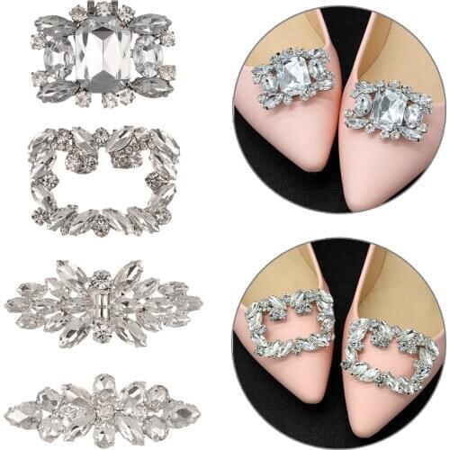 1Pcs Shoe Decorative Clip Fashion Wedding Shoes High Heel Shiny Rhinestone Buckle Women Bride Charm Elegant Shoes Decoration
