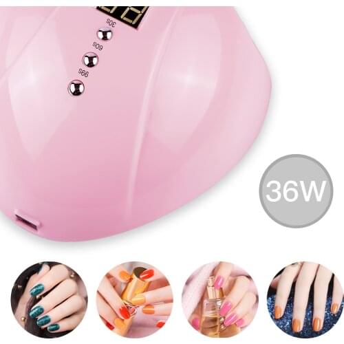 36W/48W UV LED Nail Dryer Lamp USB 30/12 Leds Nail Cure Lamp For Cure Drying Nail Gels Manicure Art Tool White/Pink Dry Gel Lamp