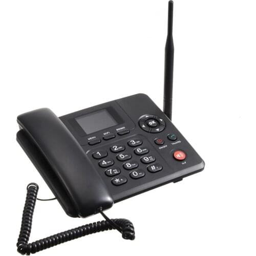 4G WIFI Wireless Fixed Phone Desktop Telephone GSM SIM Card LCD for Office Home Call Center Company Hotel