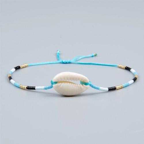 5pcs/lot Handmade Classic Seed Beads Bracelets Cowrie Shell Adjustable Bracelets