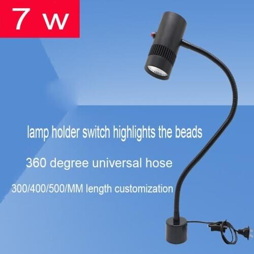 7W 110V/220V LED Machine Tool Work Light Flexiable Gooseneck Sewing Machine Work Light With Magnetic Mounted Base Portable Lamp