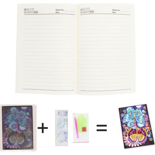 DIY Butterfly Shaped Diamond Painting Notebook A5 Notebook 50 Sheets DIY Christmas Gifts for Students