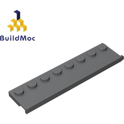 BuildMOC Compatible Assembles Particles 30586 1x8 For Building Blocks Parts DIY LOGO Educational Cre