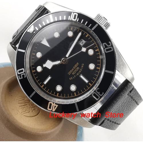 41mm no logo mens watch black dial black Bezel sapphire glass Automatic Movement watch-CA38