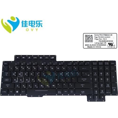 KR Korean RGB gaming keyboard for Asus ROG G703GI G703GS G703GX laptops keyboards colorful backlight Original New 0KN1 2L2KO21