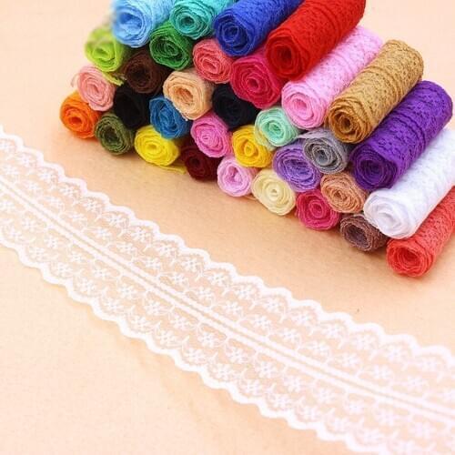 Lace Trim Edge 4.5CM 10 Yard/lot non-elastic Flower DIY Sewing Decoration african lace fabric Clothing Accessories