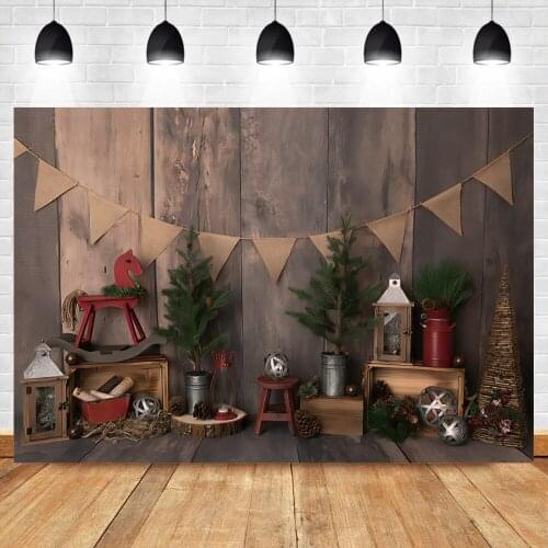 Laeacco Wooden Boards Newborn Baby Backdrop For Photography Flag Trojan Horse Pattern Child Portrait Photocall Background Poster