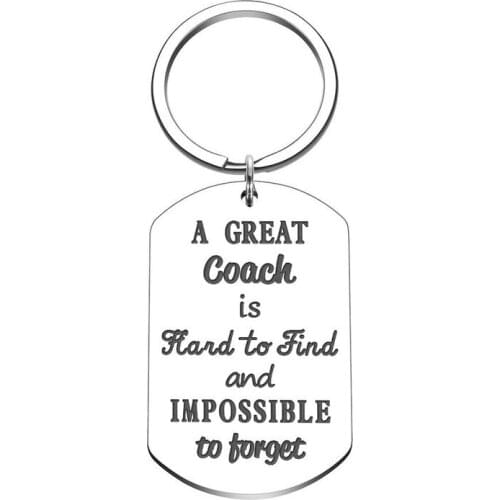 Fashion Keychain Sports Thank You Gifts for Men Woman Boys Girls Football Basketball Baseball Swimming Soccer Coaches Key Ring