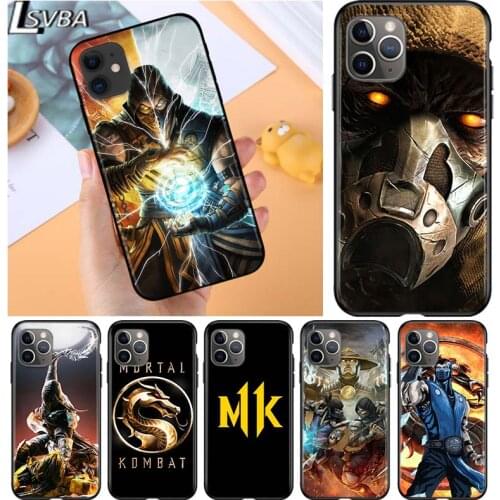 Mortal Kombat for Apple iPhone 12 Pro Max Mini 11 Pro XS Max X XR 6S 6 7 8 Plus 5S SE2020 Soft Black Phone Case