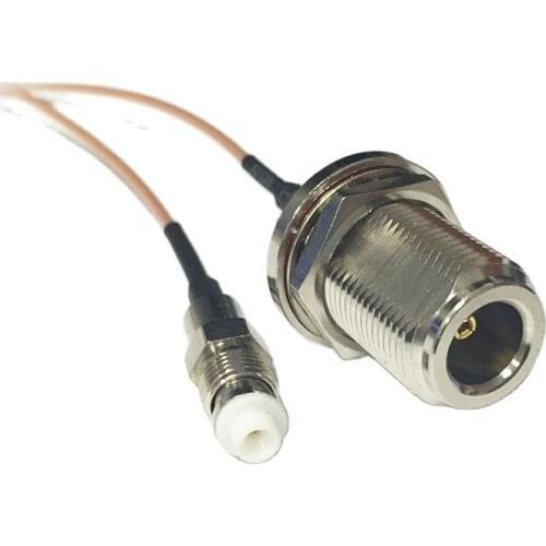 New N Female Jack nut Switch FME Female Jack RG178 Cable Adapter 15CM 6" Wholesale Fast Ship