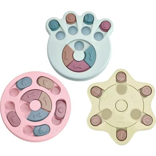 Pet Dog Training Games Feeder Non-Slip Improve IQ Puzzle Bowl for Puppy Cat