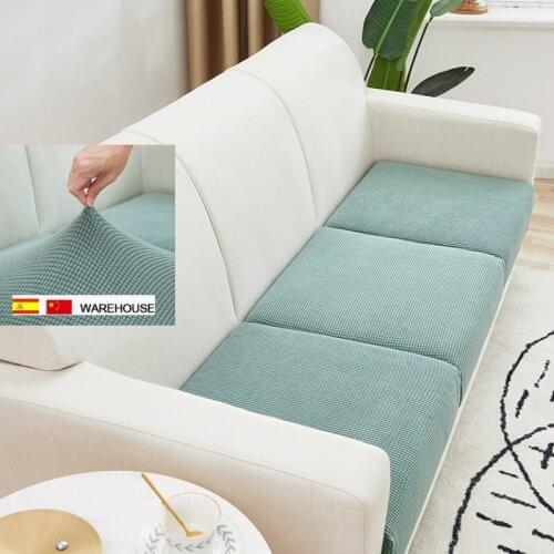 1/2/3/4 Seater Solid Sofa Cushion Cover Elastic Protector L Shaped Sofa Cover Washable Couch Cover Slipcover Home Decoration