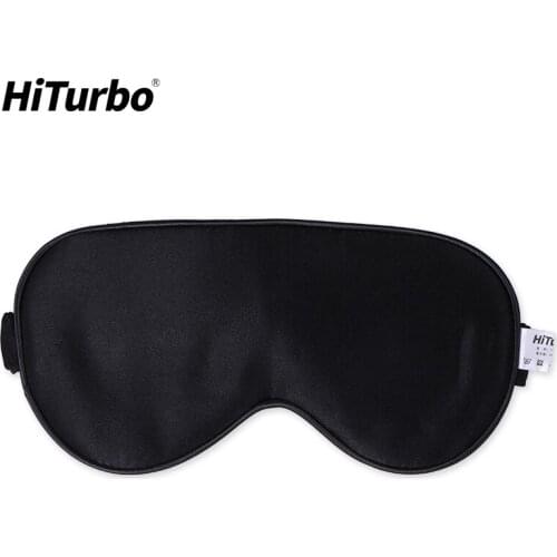 Hiturbo 100% mulberry silk eye cover soft travelling eye blinder shading light skin-friendly silk eye shade