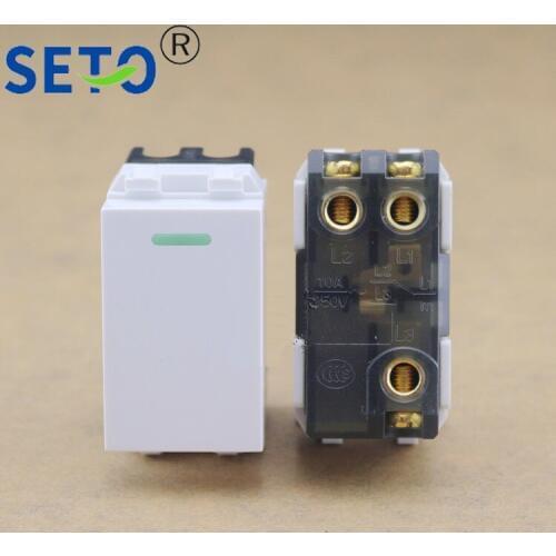 SeTo 128 Type 10A 250V Button Switch Panel Wall Plate Socket Keystone Faceplate