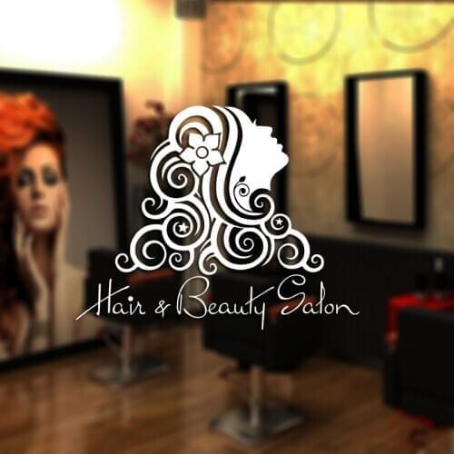 Hair Salon Wall Decal Sticker Barber Shop Scissor Vinyl Window Decals Decor Mural Hairdresser Glass Beauty Salon Sticker