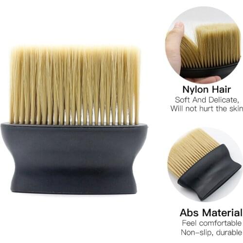 Hairdressing Salon Trimming Beard Brush Nylon Professional Hairdresser Cutting Hair and Neck Duster Cleaning Brush