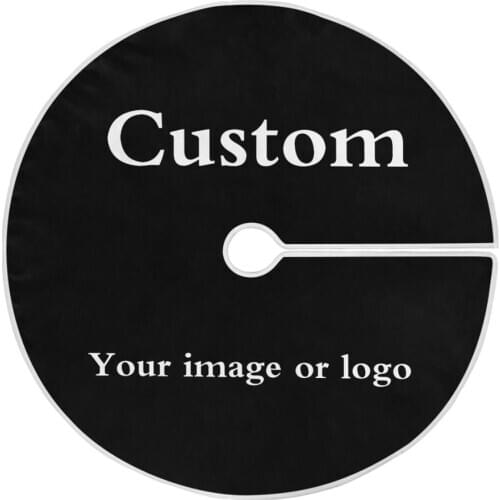 Personalized Christmas Tree Skirt Plush Polyester Skirt For Xmas Decor Festive Holiday New Year House Decoration