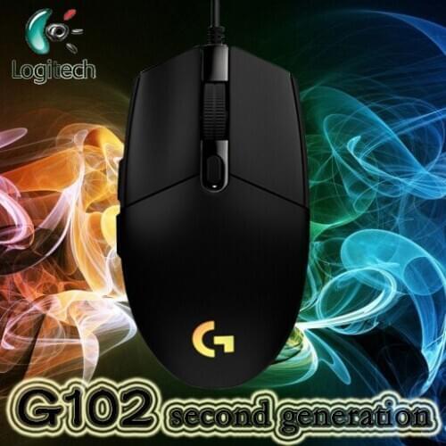 Logitech G102 Second-generation Wired Gaming Mouse RGB Glare LOL/CF/Watch Pioneer Macro Programming Unpacking