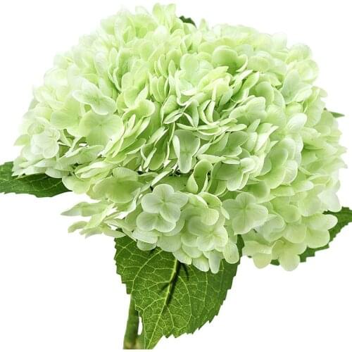 Silk Hydrangea Flowers Real Touch Large Hydrangea Long Stem Artificial Flowers for Floral Arrangements 2pcs