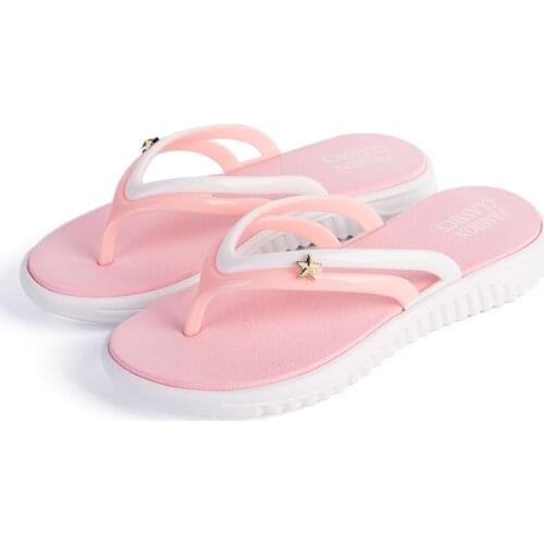 SXQYFW Womens Summer Slip-on Shoes Anti-slip Hard-wearing Fashion Leisure Slippers Beach Swimming Walk Indoor T-tied Flip Flops
