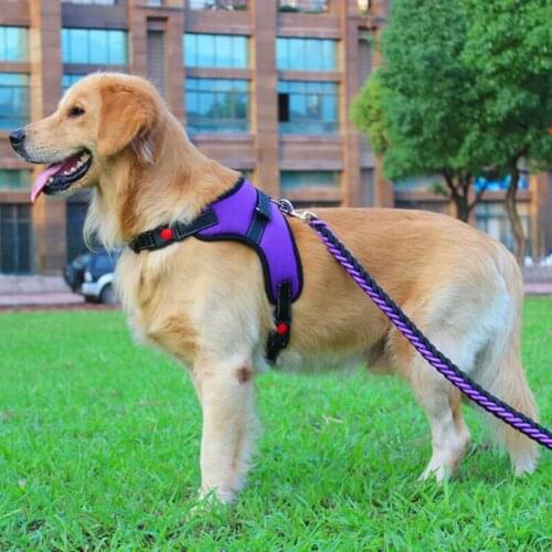 Dog Soft Adjustable Harness Pet Large Dog Walk Out Harness Vest Collar Hand Strap for Small Medium Large Dogs