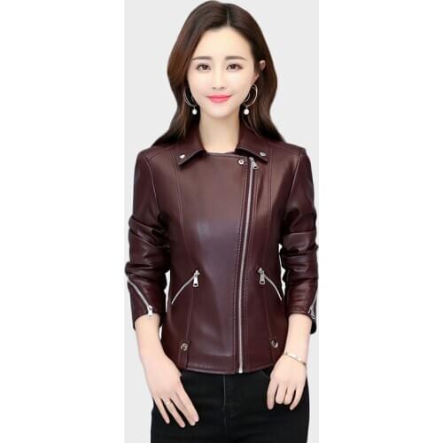 Trending Products Women leather jacket Elegant women blazer Spring / autumn short coat Korean style jackets Quality Assurance 97