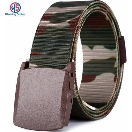 High Quality Camouflage Nylon Men Belt Hypoallergenic Metal-free Outdoor Quick-drying Belt Student Military Special Training