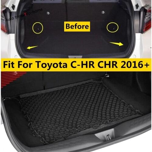 Yimaautotrims Elastic Rear Back Cargo Trunk Storage Organizer Luggage Net Holder Cover Kit Fit For Toyota C-HR CHR 2016 - 2021