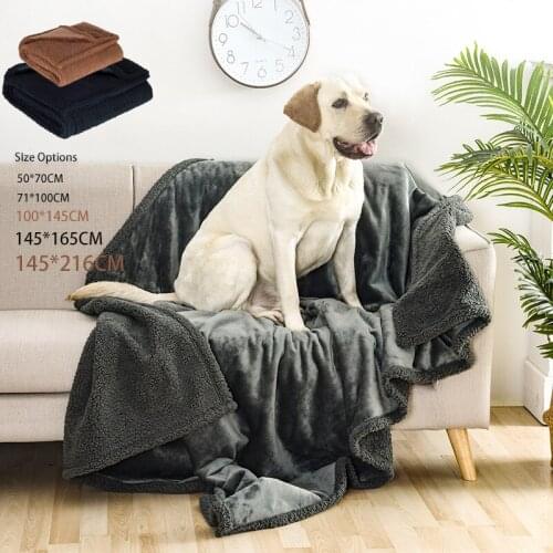 Pet Environmental protection waterproof blanket flannel Shu cotton velvet thickening pet blanket kennel dog blanket fleece