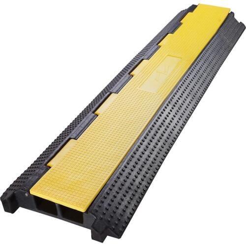 2 Channel Heavy Duty Wire Cover Cable Cord Road Ramp Protector PVC And Rubber Speed Bump Roadway Safety